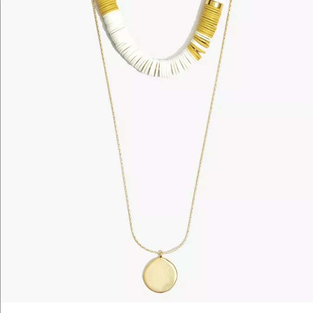 NWT Madewell Set Of Two Beaded Necklace.